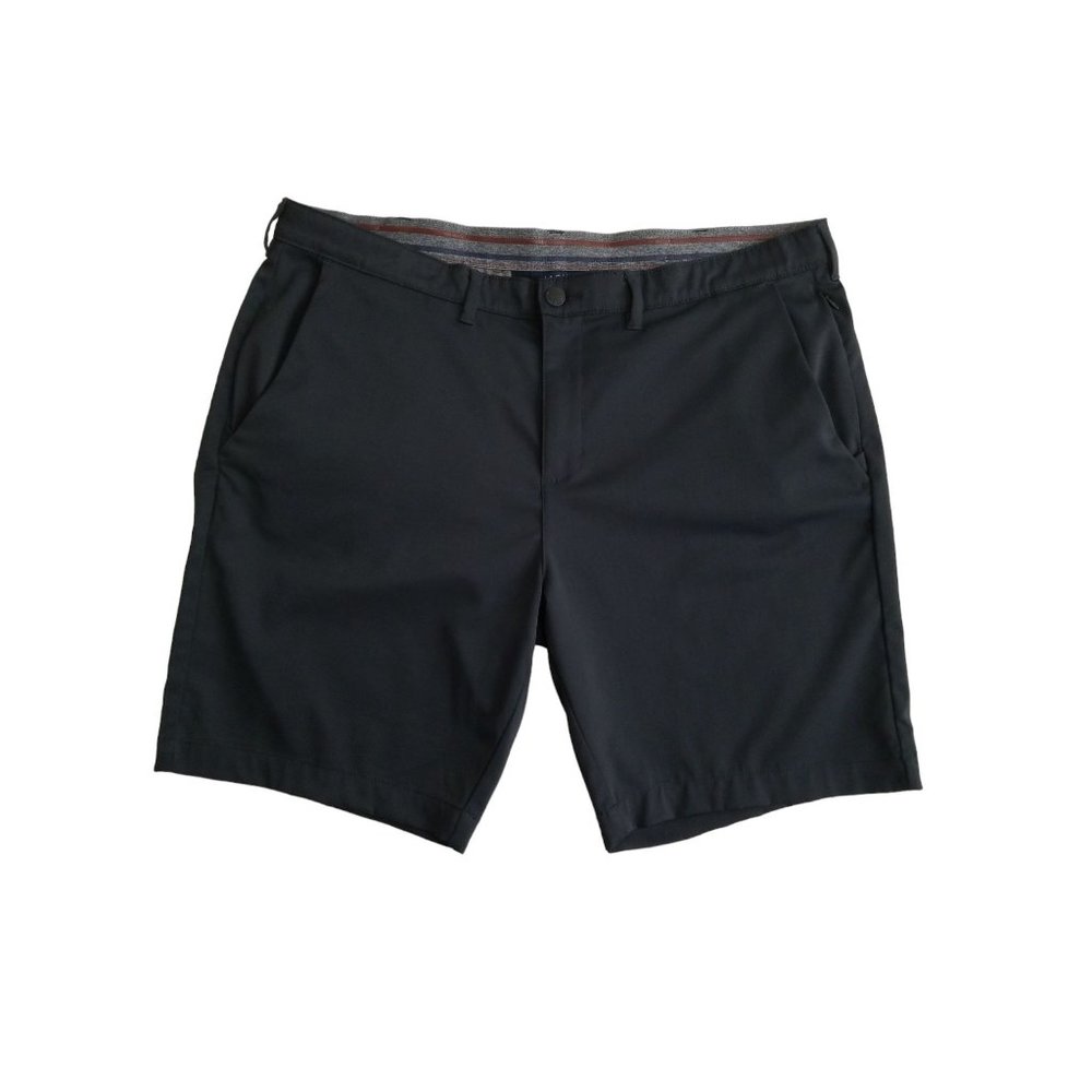 Men's Jachs New York Flat Front Comfort Waist Stretch Performance Black Shorts